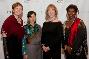 Madeline Earp, Lhamo Tso, Sandra Mims Rowe and Gwen Ifill